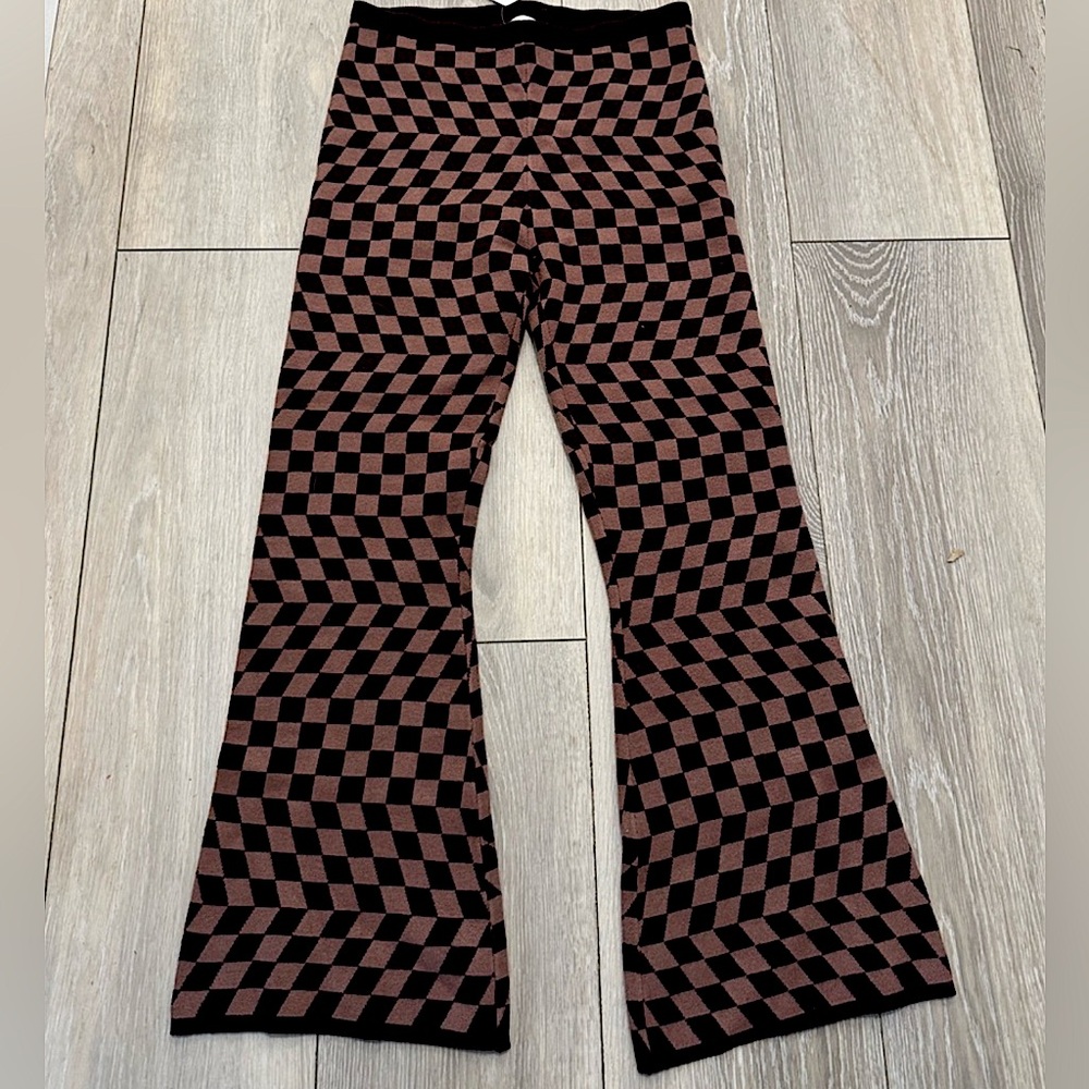 Pacsun L.A hearts checkered flare pants size Medium NWOT